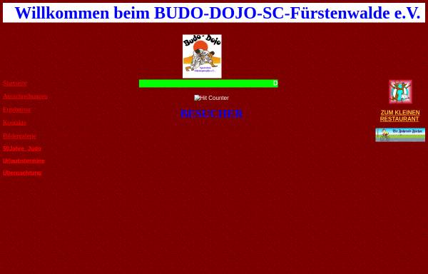 Vorschau von www.budo-dojo-sc-fuerstenwalde.de, Budo-Dojo SC Fürstenwalde e.V.