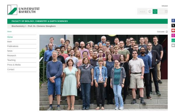Lehrstuhl für Biochemie der Universität Bayreuth