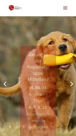 Vorschau der mobilen Webseite retriever-rgm.ch, Retriever Club Schweiz Regionalgruppe Mittelland