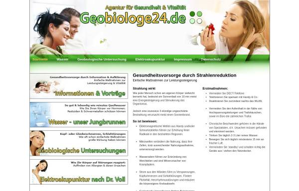 Vorschau von www.geobiologe24.de, Diplom Geobiologe Rainer Scholz