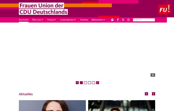 Vorschau von www.frauenunion.de, Frauen Union (FU)
