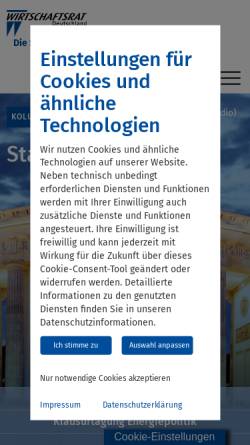 Vorschau der mobilen Webseite www.wirtschaftsrat.de, Wirtschaftsrat der CDU e.V.
