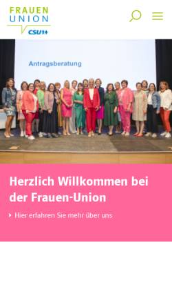 Vorschau der mobilen Webseite www.fu-bayern.de, Frauen Union der CSU (FU)