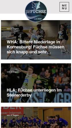 Vorschau der mobilen Webseite www.handball-trofaiach.at, ATV Trofaiach