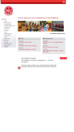 Vorschau der mobilen Webseite wat20handball.wat.at, WAT Brigittenau Handball