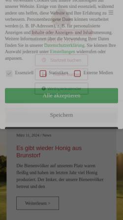 Vorschau der mobilen Webseite golfclub-brunstorf.de, Golf & Country Club Brunstorf