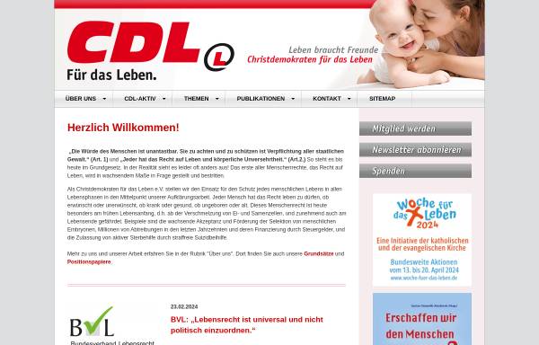 Vorschau von www.cdl-online.de, Christdemokraten für das Leben e. V. (CDL)