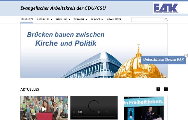 Vorschau von www.eak-cducsu.de, Evangelischer Arbeitskreis der CDU/CSU (EAK)