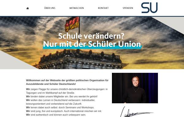 Vorschau von www.schueler-union.de, Schüler Union Deutschlands (SU)