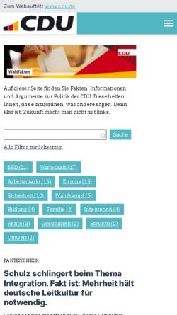 Vorschau der mobilen Webseite www.wahlfakten.de, Wahlfakten.de