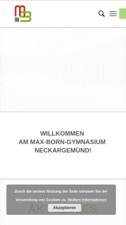 Vorschau der mobilen Webseite mbgym.de, Gymnasium Neckargemünd