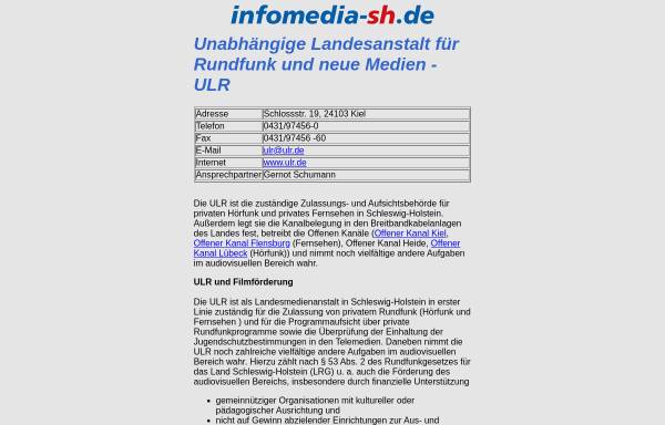 Vorschau von www.infomedia-sh.de, Infomedia SH
