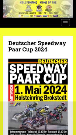 Vorschau der mobilen Webseite www.mscbrokstedt.de, Motorsportclub Brokstedt e.V. im ADAC