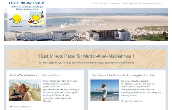 Vorschau von www.fachklinikum-borkum.de, Fachklinikum Borkum