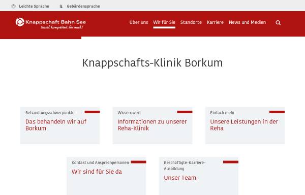 Vorschau von www.knappschafts-klinik-borkum.de, Knappschafts Klinik Borkum