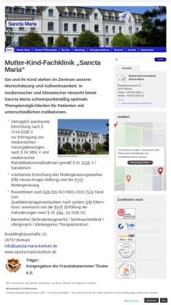 Vorschau der mobilen Webseite www.sancta-maria-borkum.de, Kurheim Sancta Maria Borkum