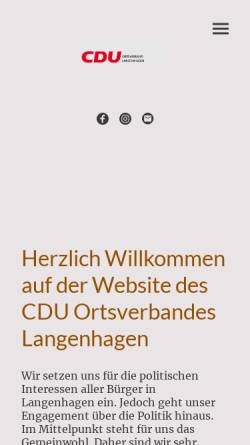 Vorschau der mobilen Webseite www.cdu-ov-langenhagen.de, CDU Ortsverband Langenhagen