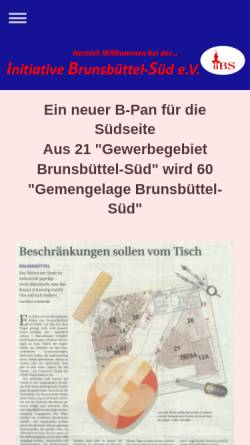 Vorschau der mobilen Webseite brunsbuettel-sued.de, Initiative Brunsbüttel-Süd