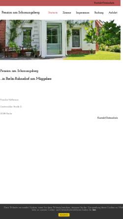 Vorschau der mobilen Webseite www.pension-am-schonungsberg.de, Pension am Schonungsberg