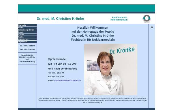 Vorschau von praxis-dr-kroenke.de, Praxis Dr. med. M. Christine Krönke