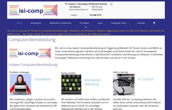 Vorschau von www.isi-comp.ch, EDV-Dienstleistungen Isenring isi-comp