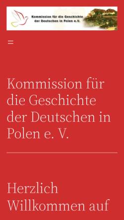 Vorschau der mobilen Webseite deutsche-polen.org, Kommission für die Geschichte der Deutschen in Polen