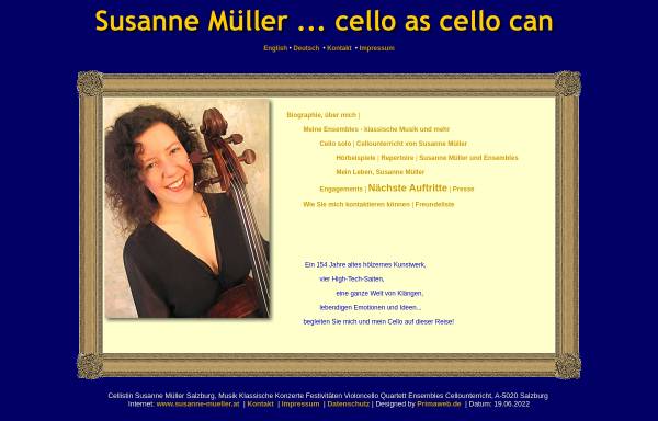 Vorschau von www.susanne-mueller.at, Susanne Mueller Violoncello