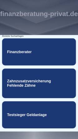 Vorschau der mobilen Webseite www.finanzberatung-privat.de, Wirtschaftsberatung Forchheim Frank Kohrt