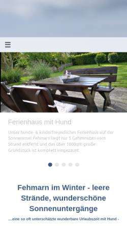 Vorschau der mobilen Webseite www.ferienhaus-auf-fehmarn.com, Ferienhaus Traxel
