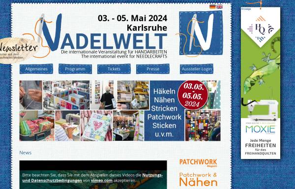 Vorschau von www.nadel-welt.de, Nadelwelt Karlsruhe