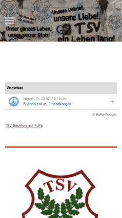 Vorschau der mobilen Webseite www.tsv-buchholz.de, TSV Buchholz