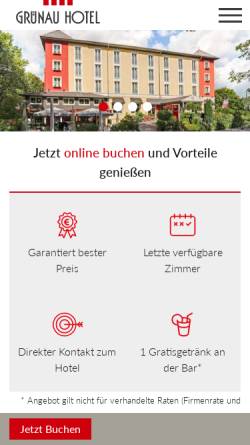 Vorschau der mobilen Webseite www.gruenau-hotel.berlin, Grünau Hotel