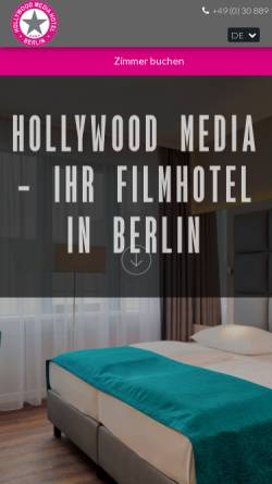 Vorschau der mobilen Webseite www.filmhotel.de, Hollywood Media Hotel GmbH