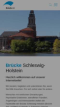 Vorschau der mobilen Webseite www.bruecke-sh.de, Brücke Schleswig-Holstein gGmbH