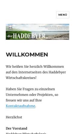 Vorschau der mobilen Webseite haddebyer-wirtschaftskreis.de, Haddebyer Wirtschaftskreis e.V.