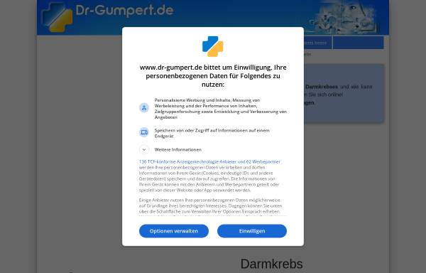 Vorschau von www.dr-gumpert.de, Dr. Gumpert: Darmkrebs