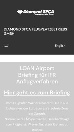 Vorschau der mobilen Webseite www.loan-airport.at, Flughafen Wiener Neustadt Ost