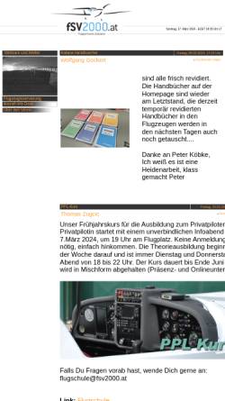Vorschau der mobilen Webseite www.fsv2000.at, Flugsportverein 2000 Stockerau