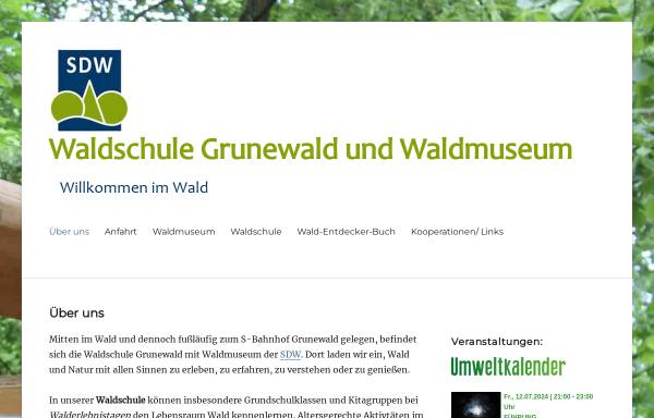 Vorschau von www.waldmuseum-waldschule.de, Waldmuseum