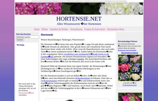 Vorschau von www.hortensie.net, Hortensie.net