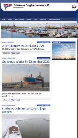 Vorschau der mobilen Webseite www.bsv-buesum.de, Büsumer Segler-Verein e.V. (BSV)