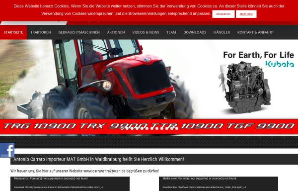 Vorschau von www.carraro-traktoren.de, Moderne Anlagepflegetechnik und Automobil GmbH