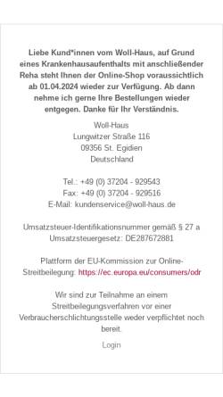 Vorschau der mobilen Webseite www.woll-haus.de, Woll-Haus, Werner Ramm