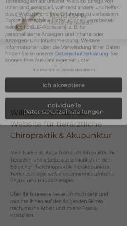 Vorschau der mobilen Webseite www.chivet.de, Chiropraktik für Tiere