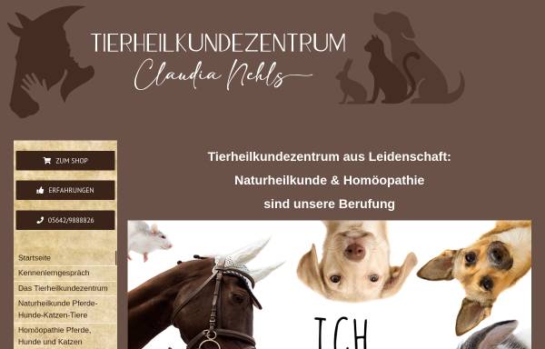 Vorschau von www.tierheilkundezentrum.de, Tierheilkundezentrum Claudia Nehls