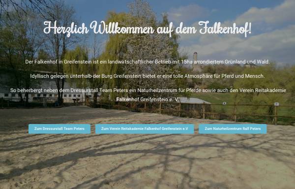 Vorschau von www.falkenhof-peters.de, Gestüt Falkenhof - Therapiezentrum