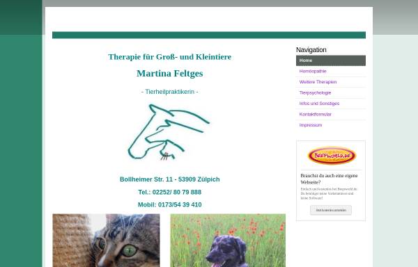 Vorschau von www.thp-feltges.de, Martina Feltges - Therapie für Groß- und Kleintiere