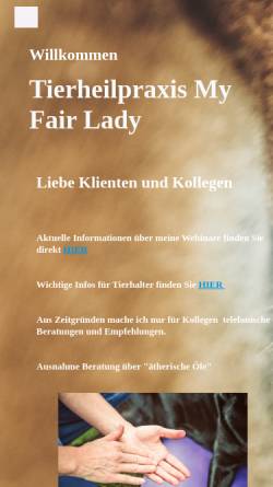 Vorschau der mobilen Webseite www.thp-my-fair-lady.de, My Fair Lady Tierheilpraxis Yvonne Fischer