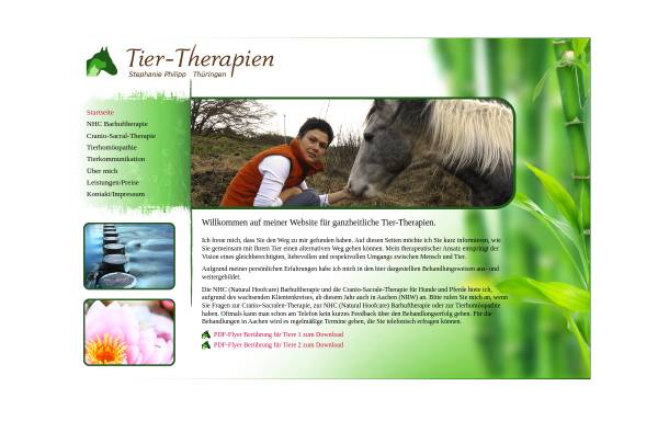 Vorschau von www.tier-therapien.de, Praxis für ganzheitliche Tier-Therapien