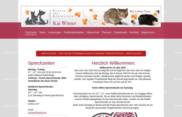 Vorschau von www.vets4u.de, Tierarztpraxis Kai Winter